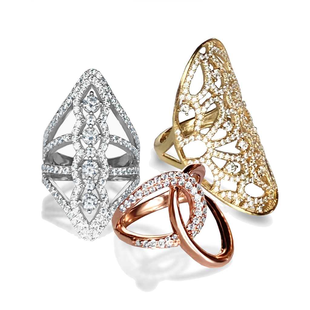 14k gold art deco diamond fashion ring FR271