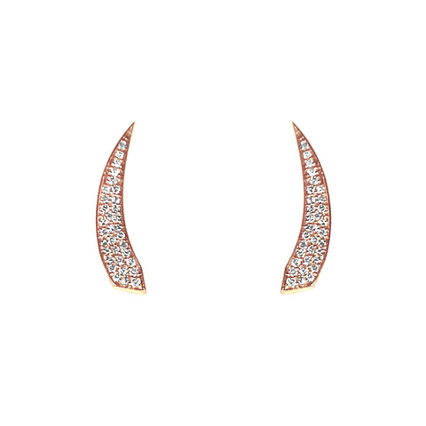 14k Victorian White Topaz Diamond Dangle Earrings ME22498