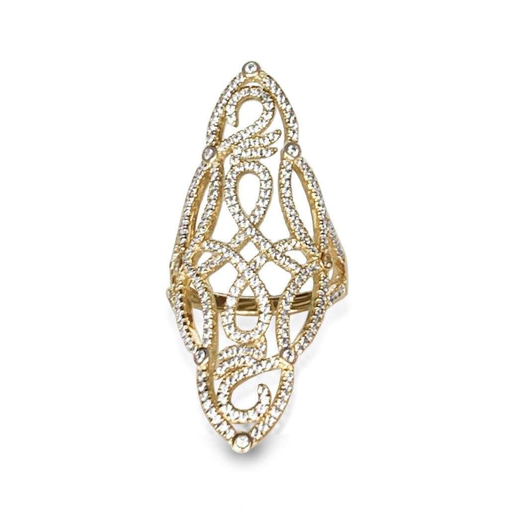 14k gold vintage diamond fashion ring FR258