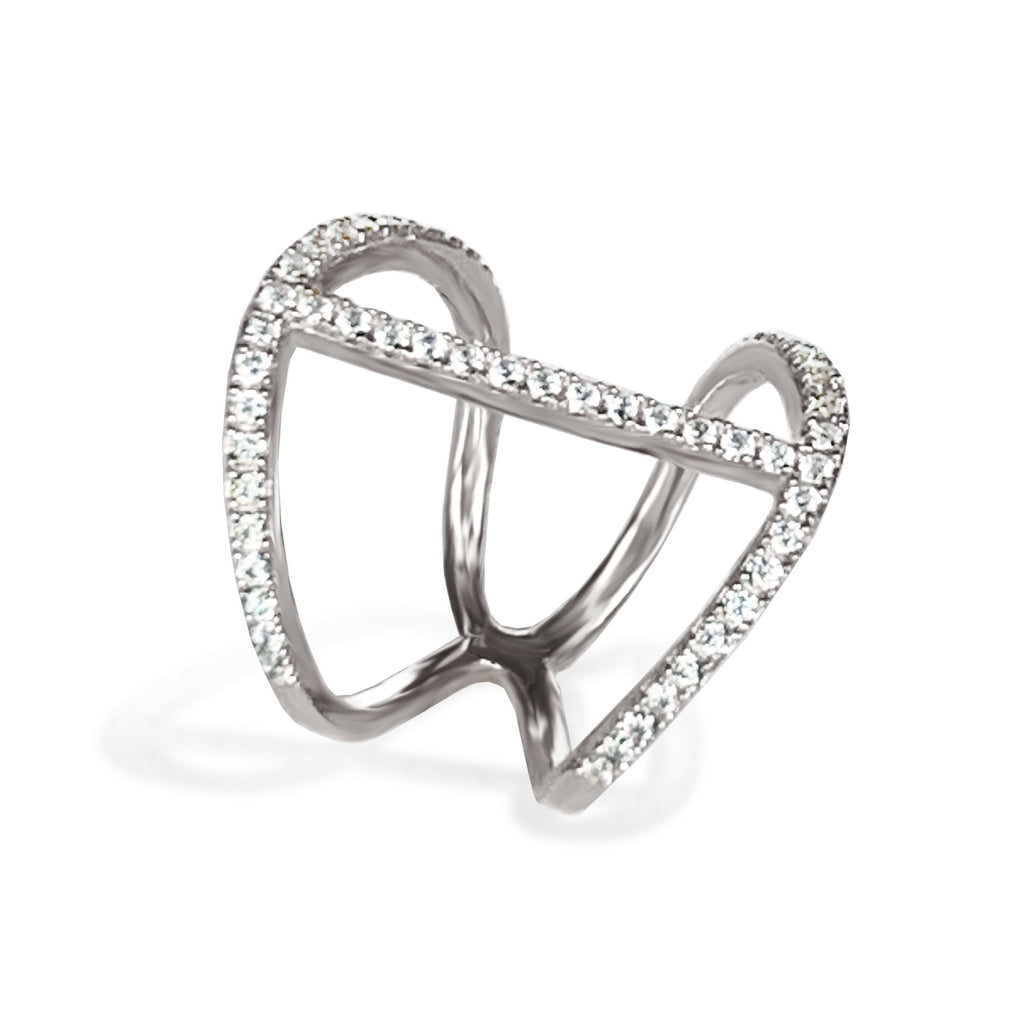 14k gold diamond bar fashion ring FR268