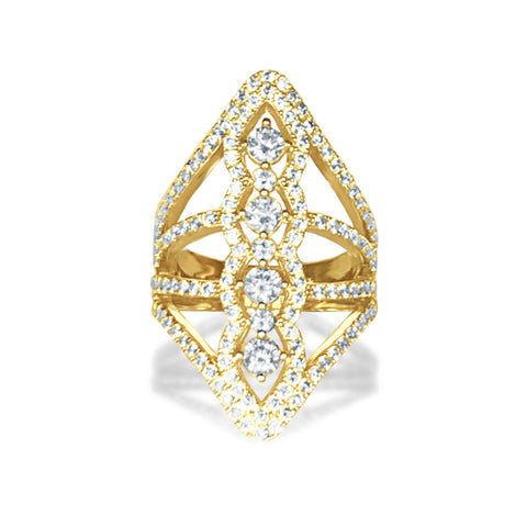 14k Gold Art Deco Emerald Cut Semi Mount Ring MR4628