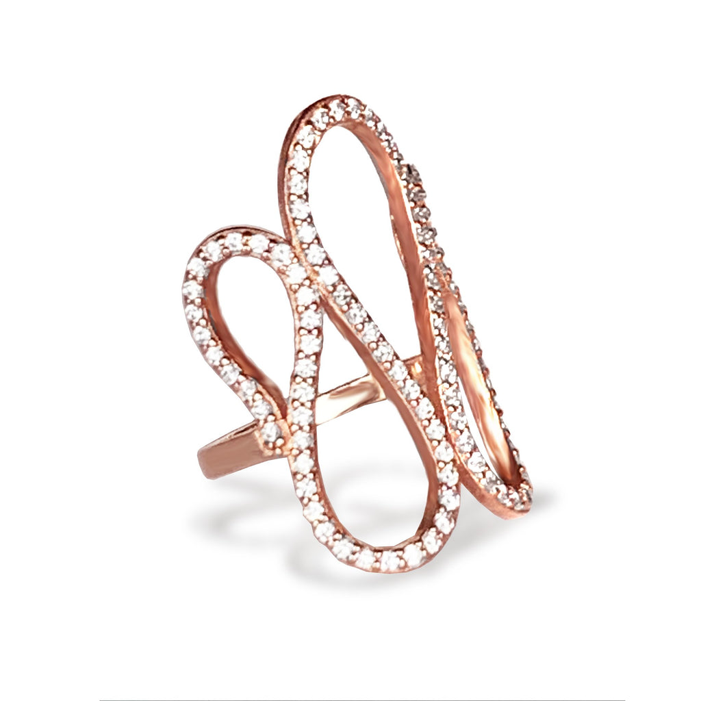 14k gold free form diamond fashion ring FR280