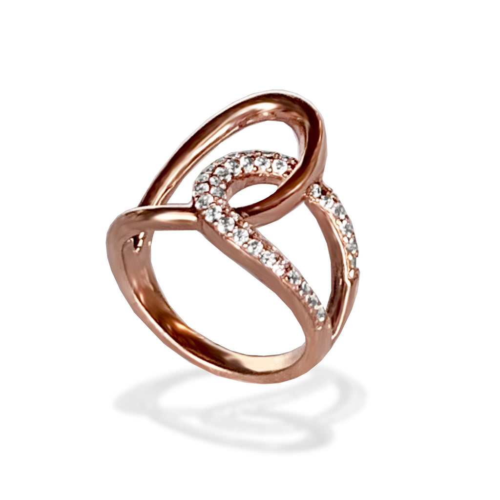 14k gold unique pave diamond ring FR284