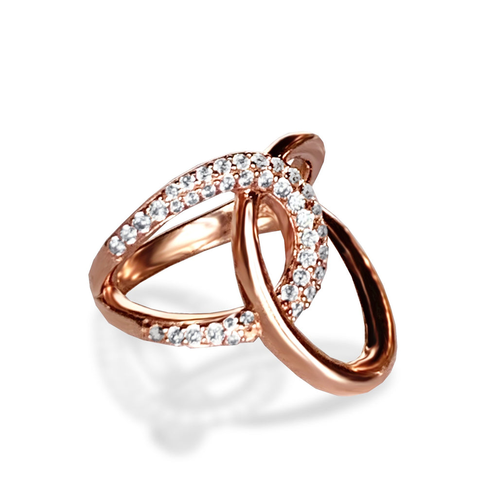 14k gold unique pave diamond ring FR284