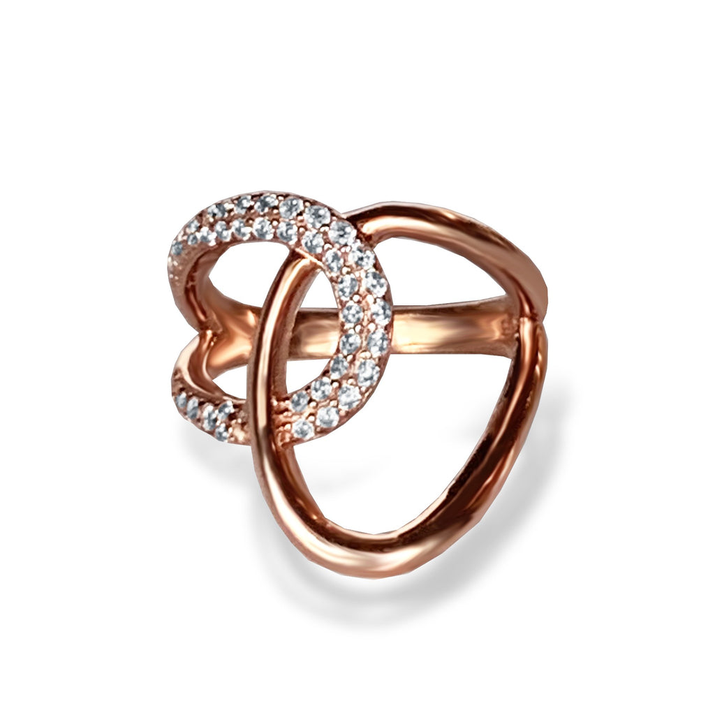 14k gold unique pave diamond ring FR284