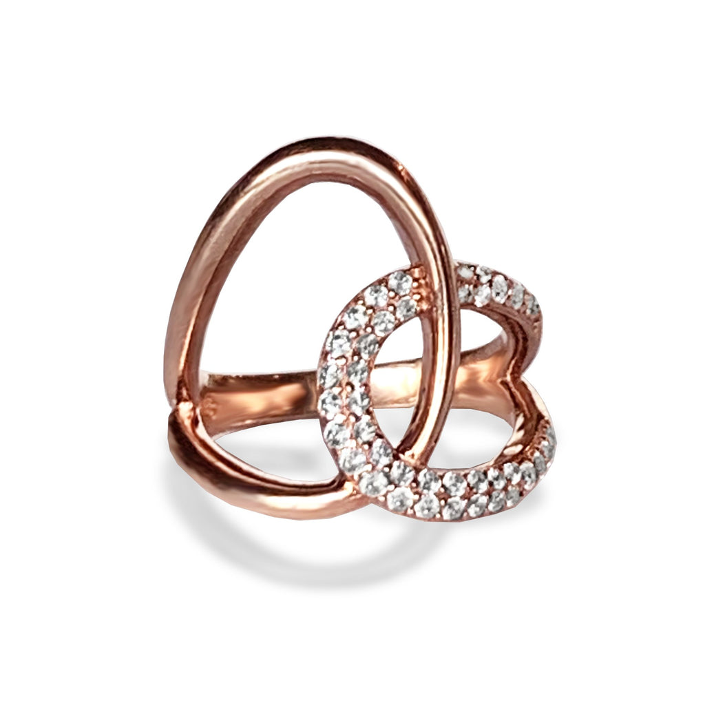 14k gold unique pave diamond ring FR284