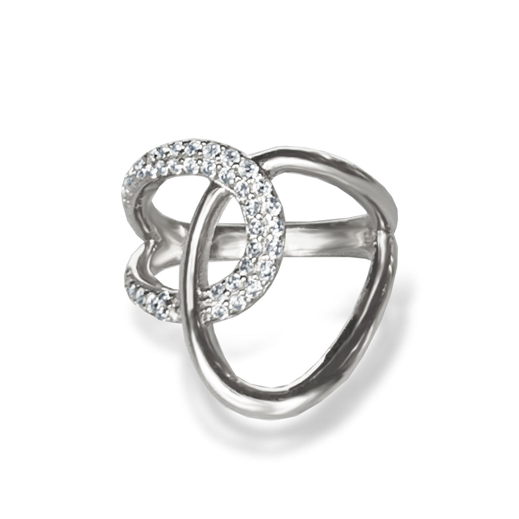 14k gold unique pave diamond ring FR284