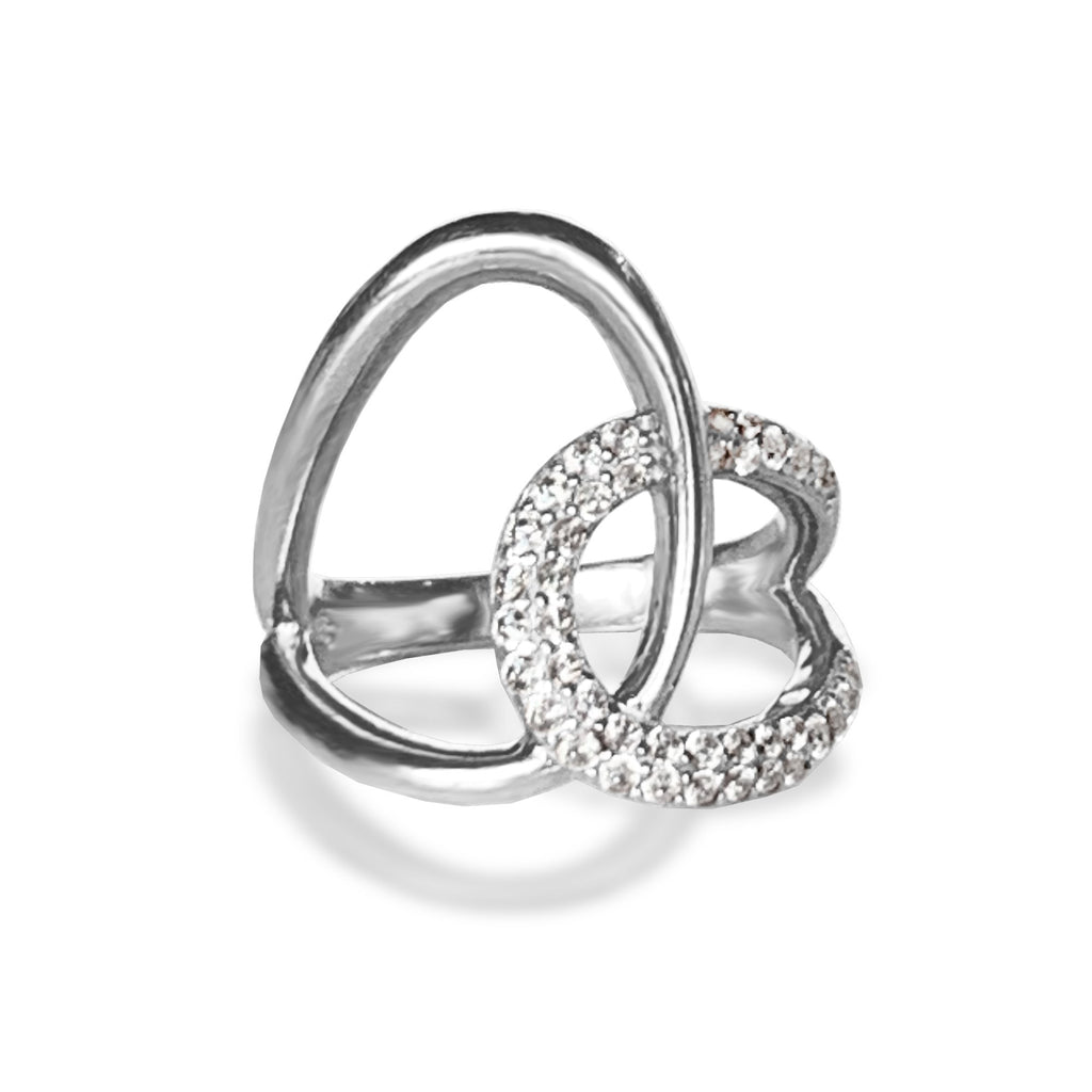 14k gold unique pave diamond ring FR284