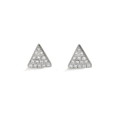 14K Gold Diamond Hexagon Opal Stud Earring ME2993OP