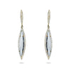 14k gold art deco white topaz diamond Earrings ME25072