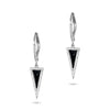 14k gold art deco onyx & diamond dangle earrings ME26199