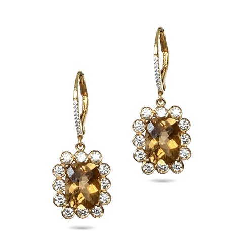 14k gold diamond shape lapis dangle earrings ME71675LP