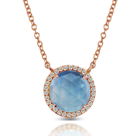 14K Polygon Turquoise Diamond Necklace ON2TRQ