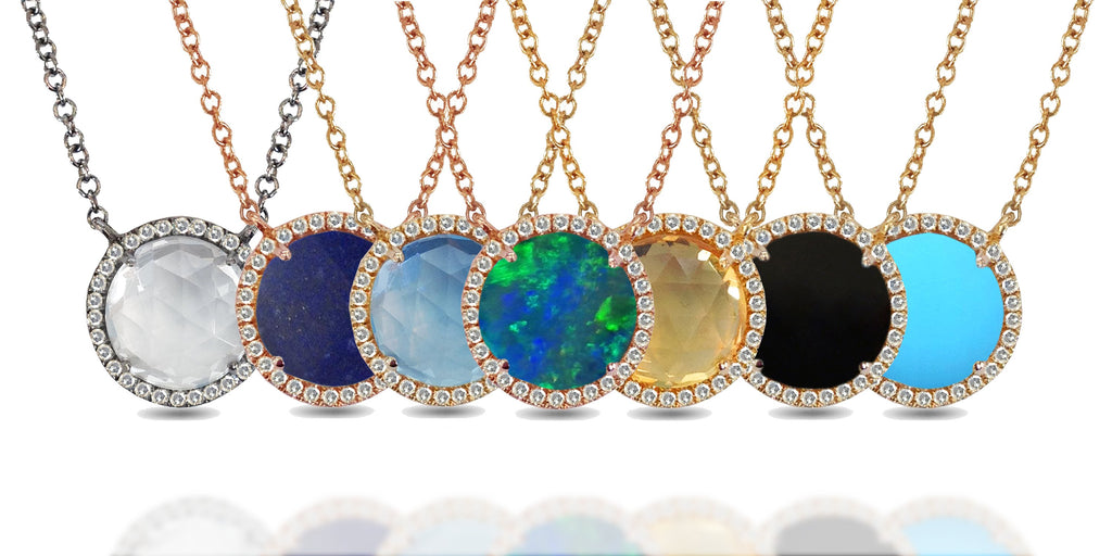 14K Gold Diamond Halo Opal Stud Earring ME22501OP