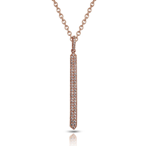 14K Gold Diamond Leaf Lariat " Y " Necklace LAR05A