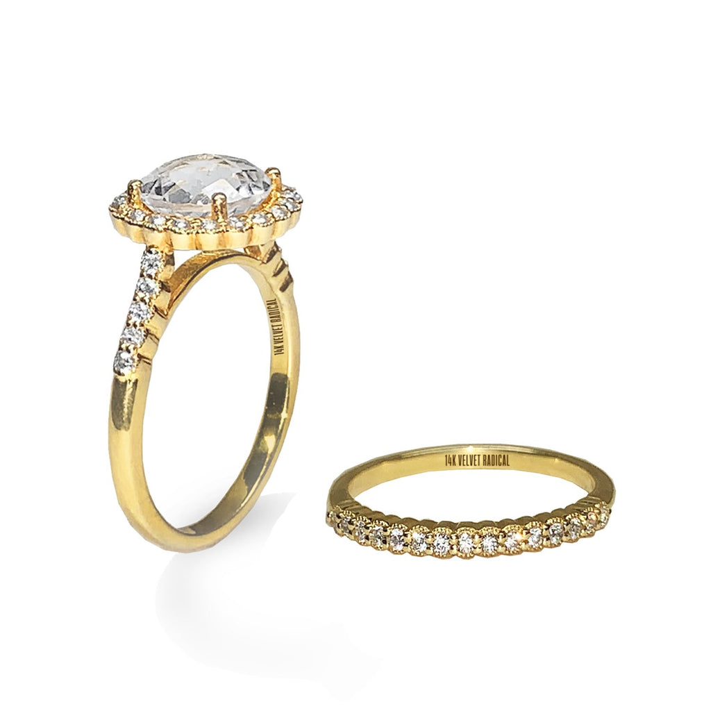 14k gold delicate diamond wedding band MR31590W