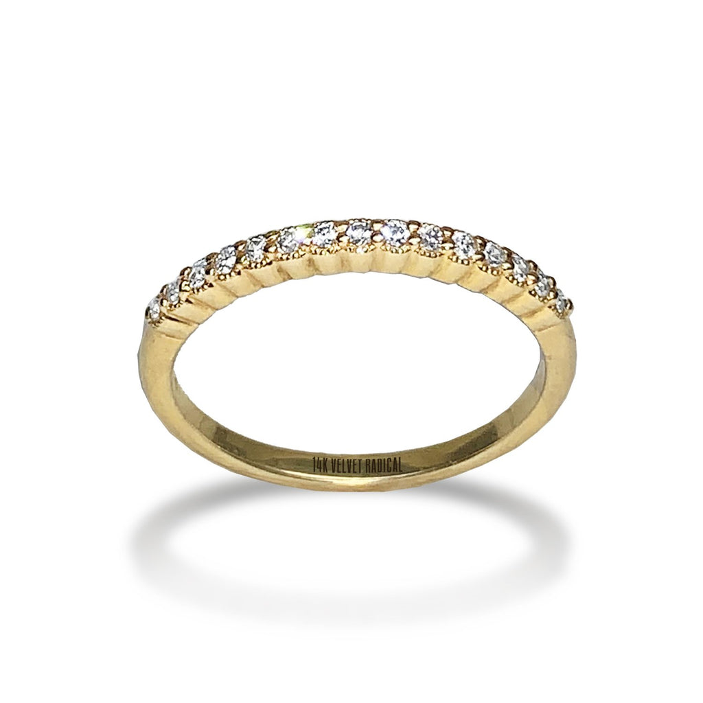 14k gold delicate diamond wedding band MR31590W