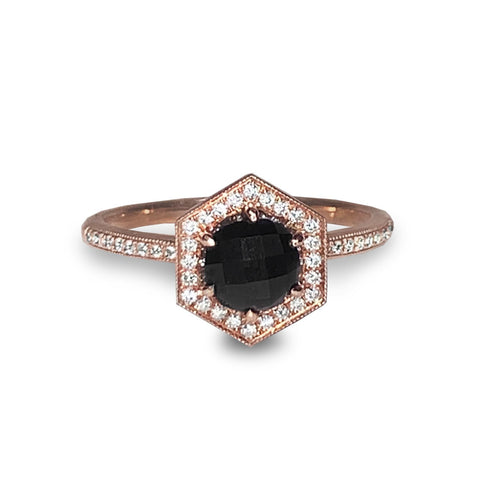 14k gold emerald cut white topaz engagement ring MR31594WTE