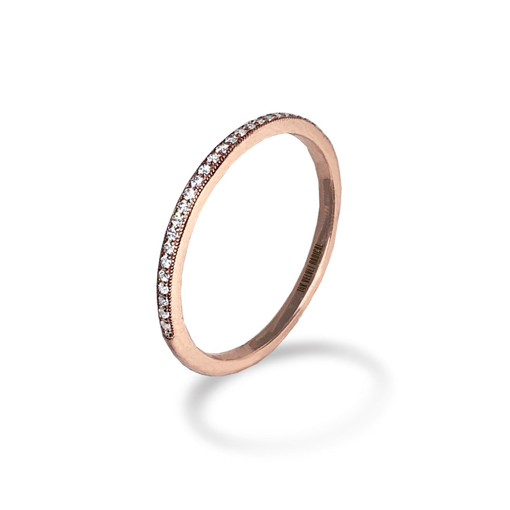 14k Gold Delicate Diamond Wedding Band MR31593W