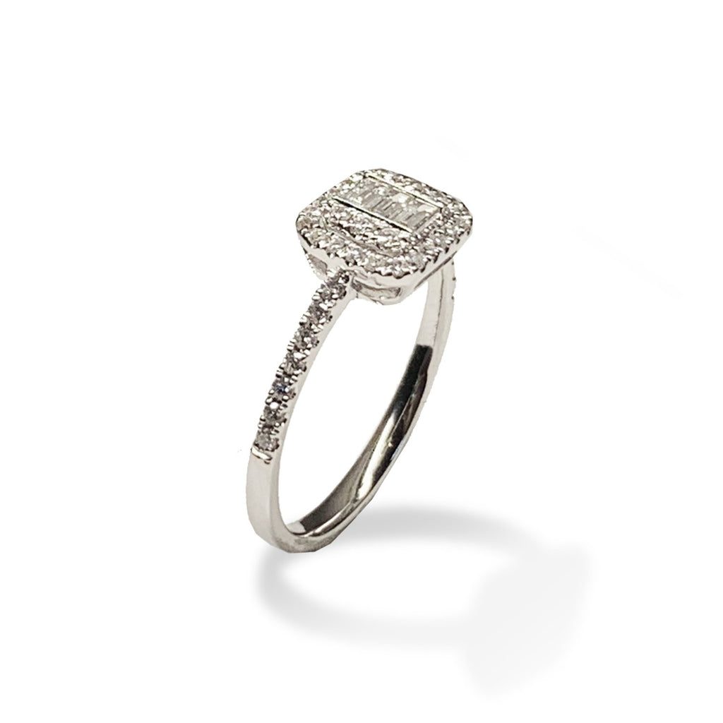 14k gold baguette fashion ring MR43582