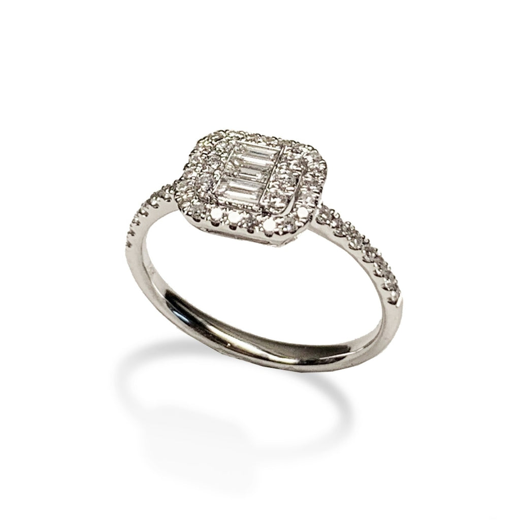 14k gold baguette fashion ring MR43582