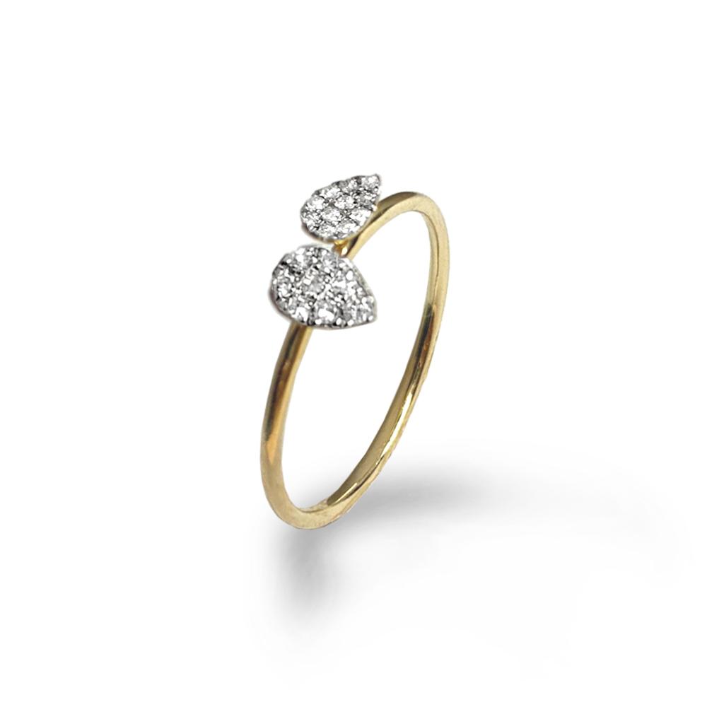 14k modern delicate pave drop fashion ring MR43828