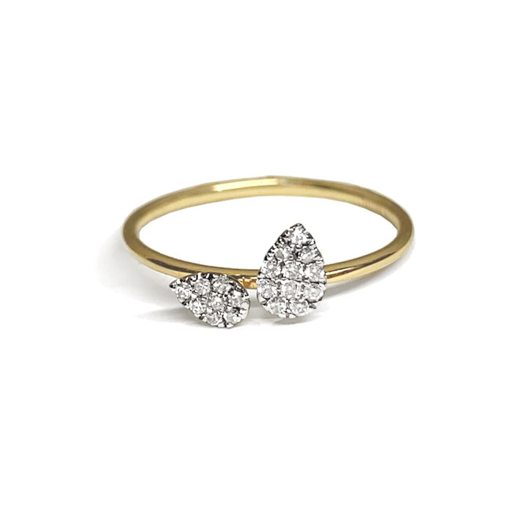 14k modern delicate pave drop fashion ring MR43828