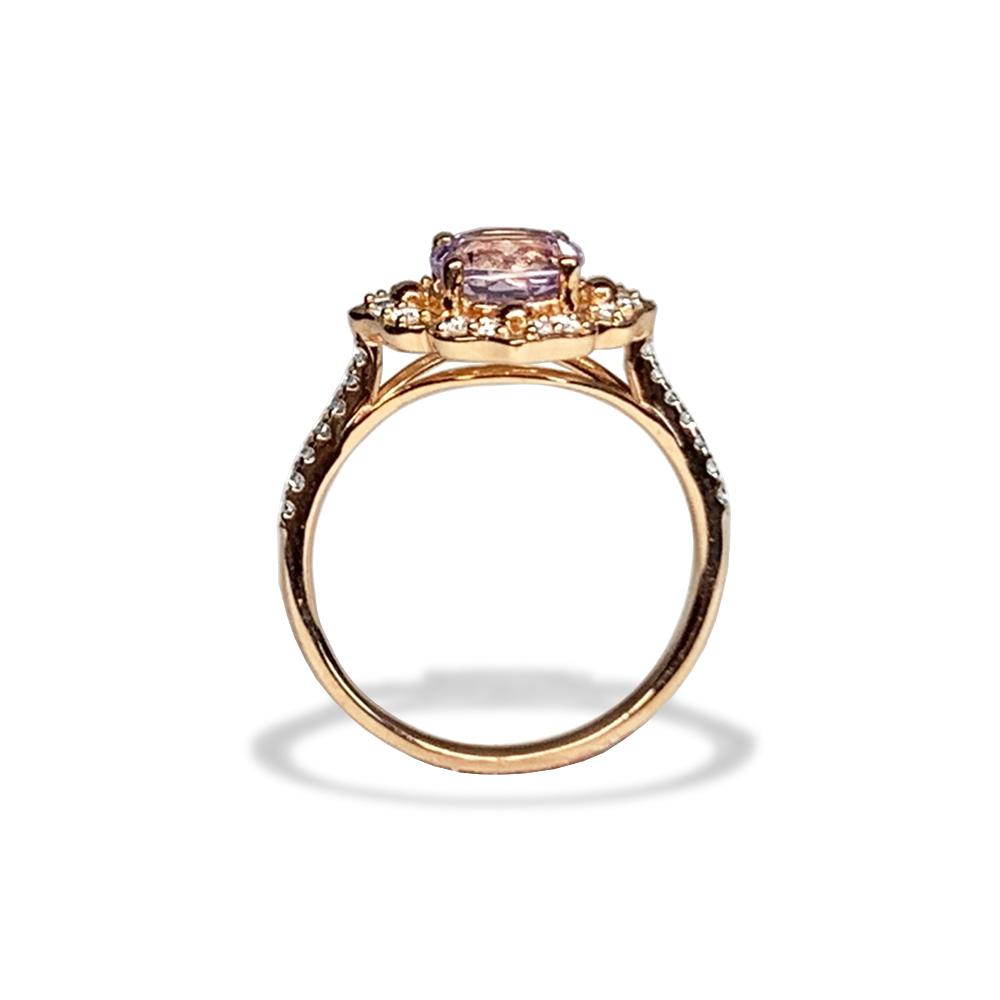 14k gold vintage white topaz engagement ring MR45173