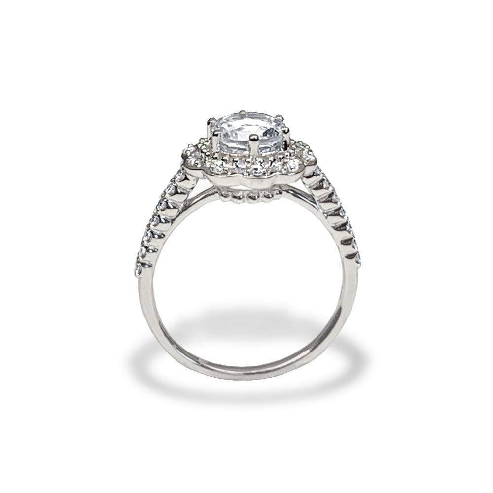 14k gold vintage white topaz engagement ring MR45182