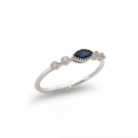 14k gold diamond pave link fashion stack ring SR43401