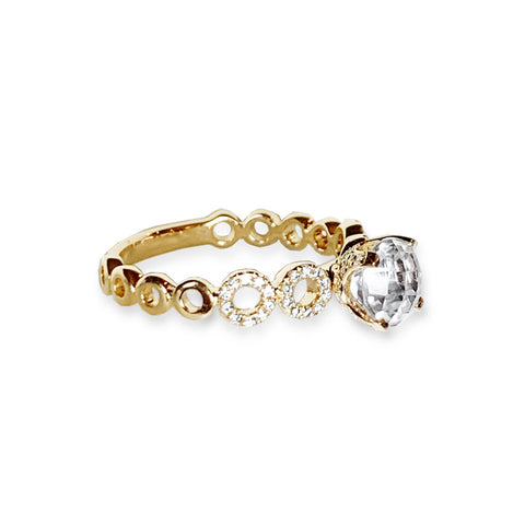 14k gold diamond bar fashion ring FR262
