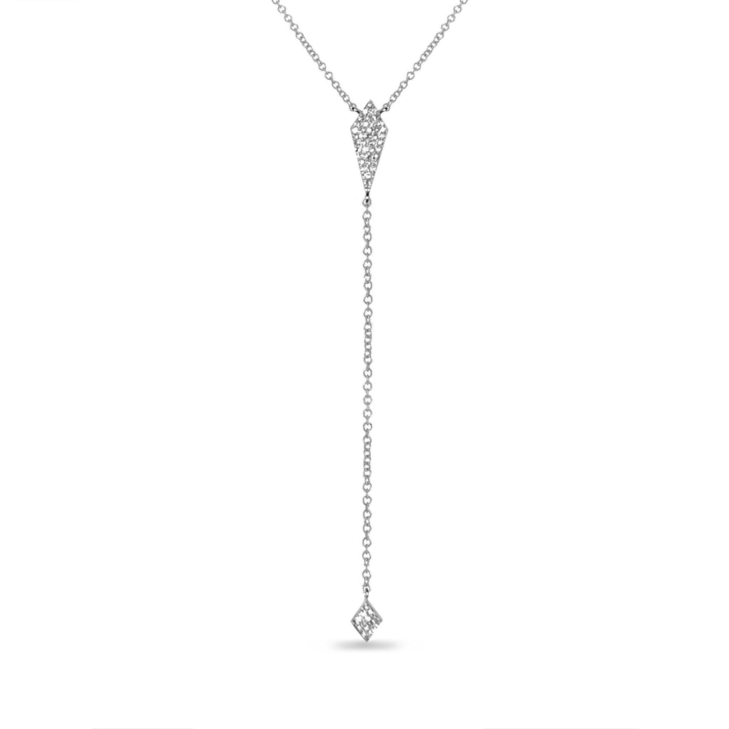 14k kite diamond pave lariat necklace MN71439