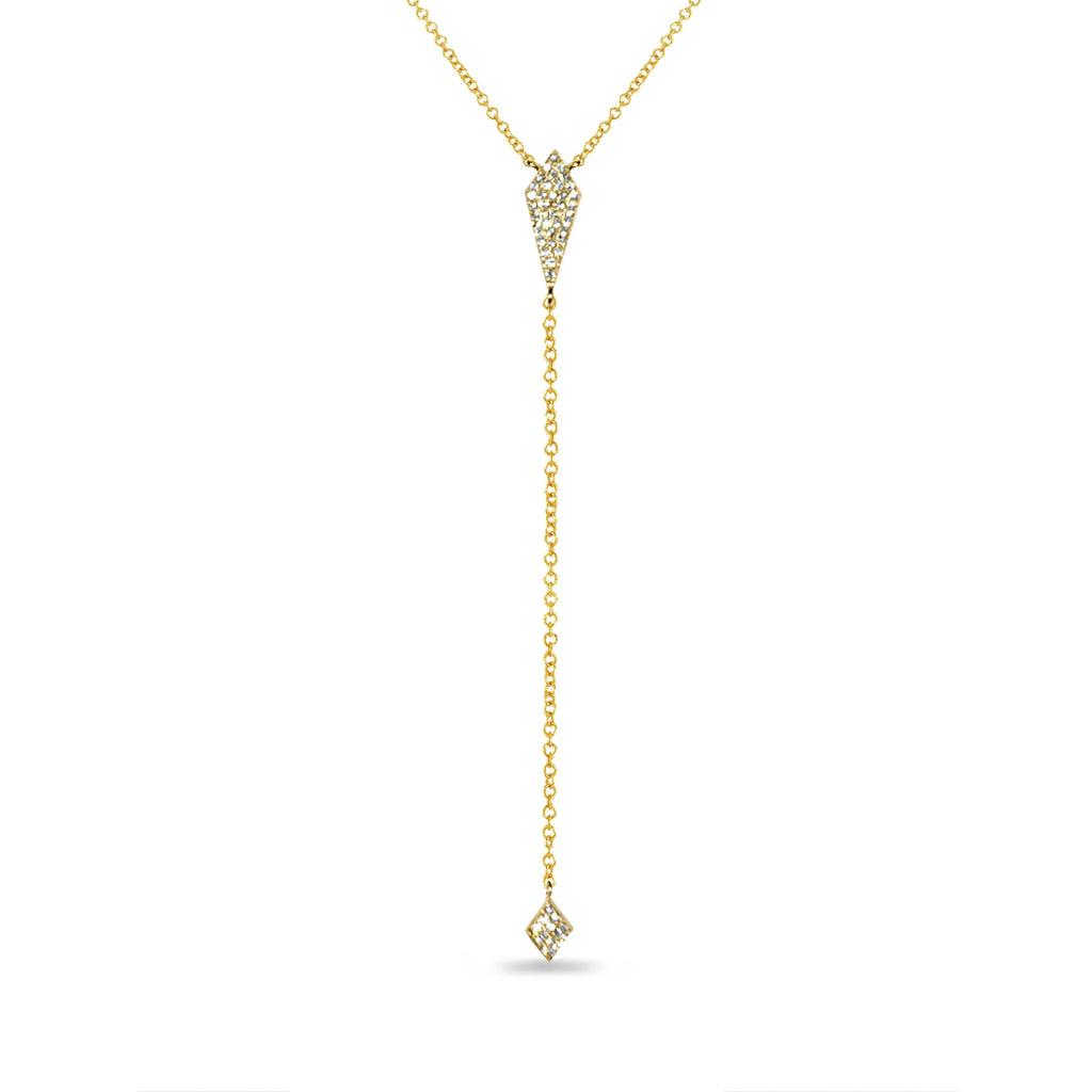 14k kite diamond pave lariat necklace MN71439