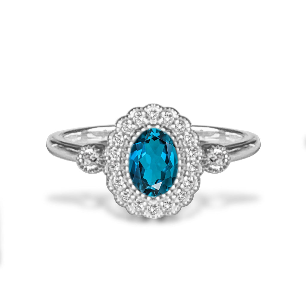 14k gold oval morganite ring MR4641