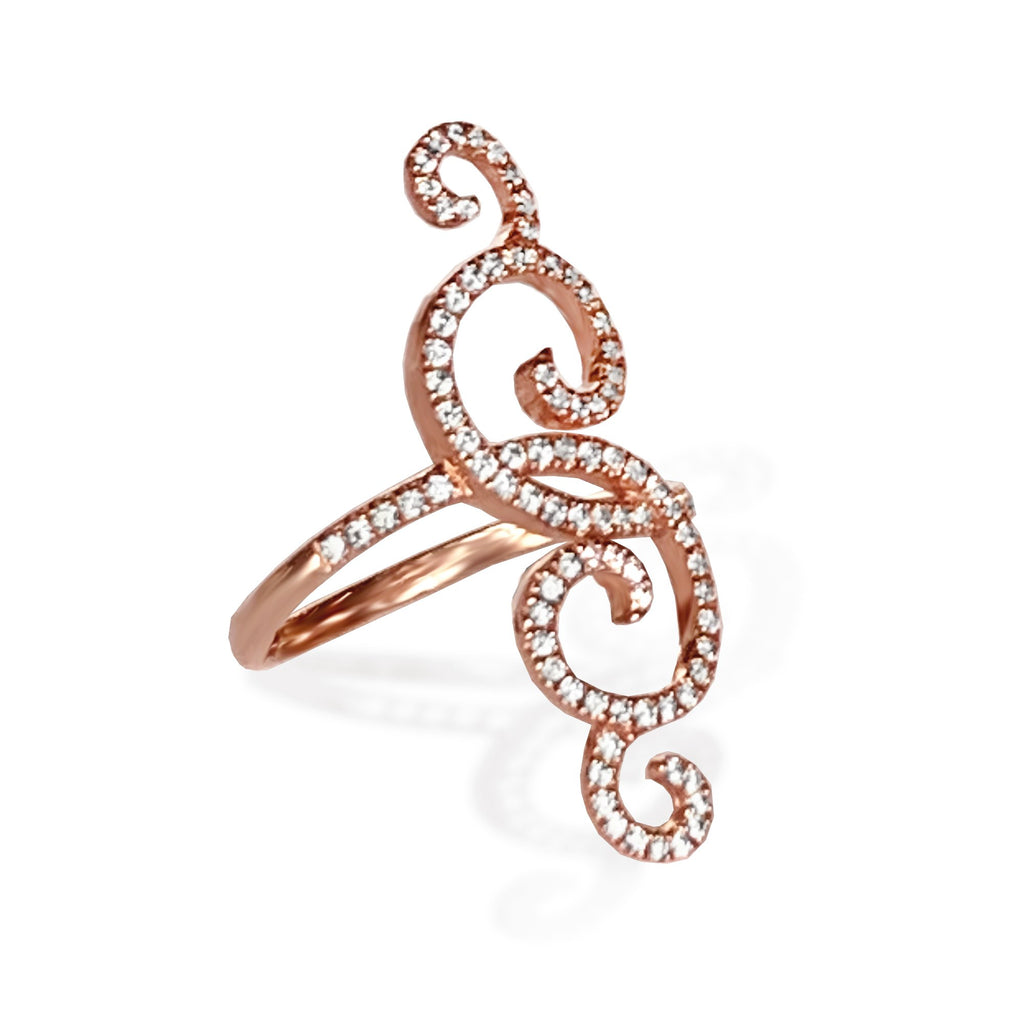 14k gold nouveau diamond fashion ring OGR12