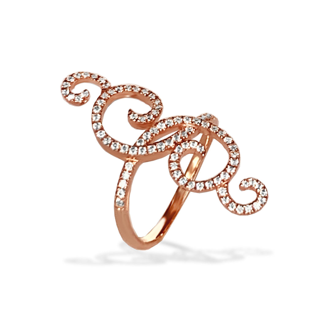 14k gold nouveau diamond fashion ring OGR12