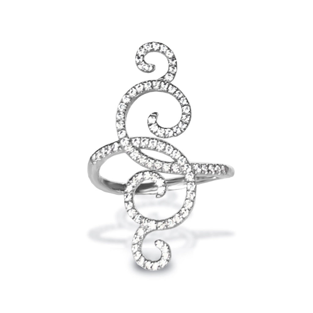 14k gold nouveau diamond fashion ring OGR12