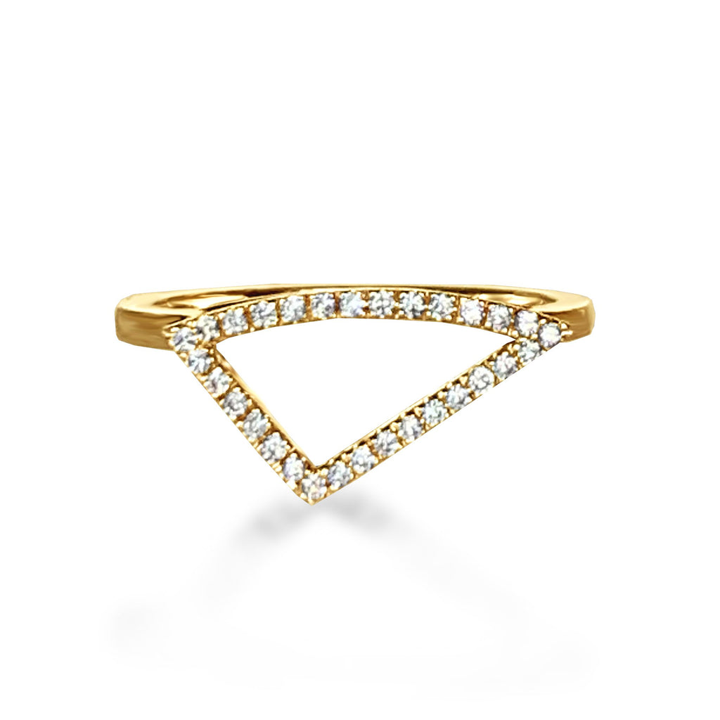 14k gold geometric diamond fashion ring OR1D