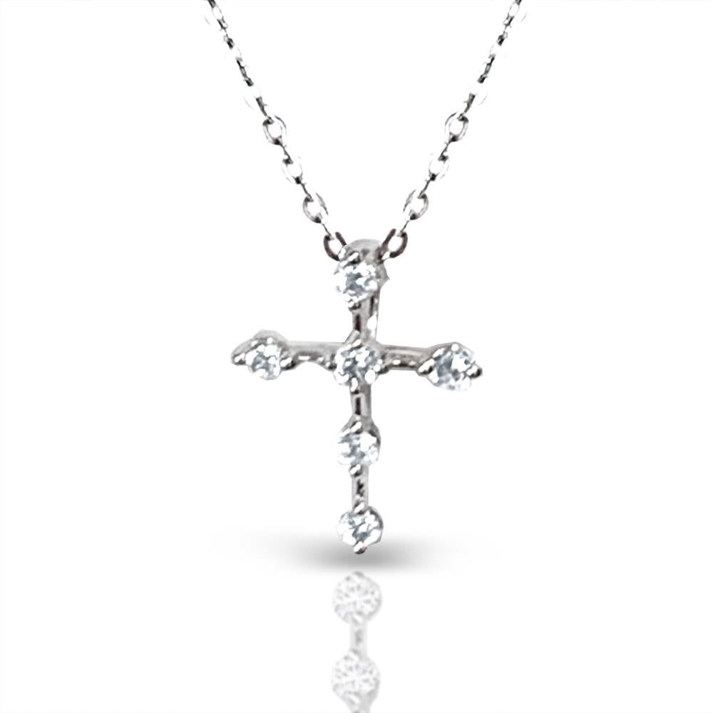 14K Gold Diamond Cross Pendant P23821