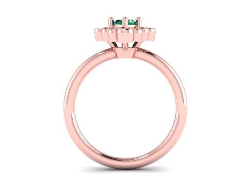 14k gold art deco emerald fashion ring MR4560