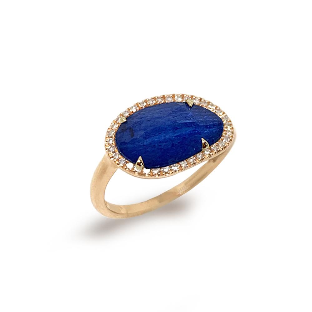 14K Trillion Sapphire Doublet Fashion Ring R6308DS