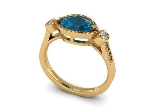 14k gold cushion diamond fashion ring OR3D
