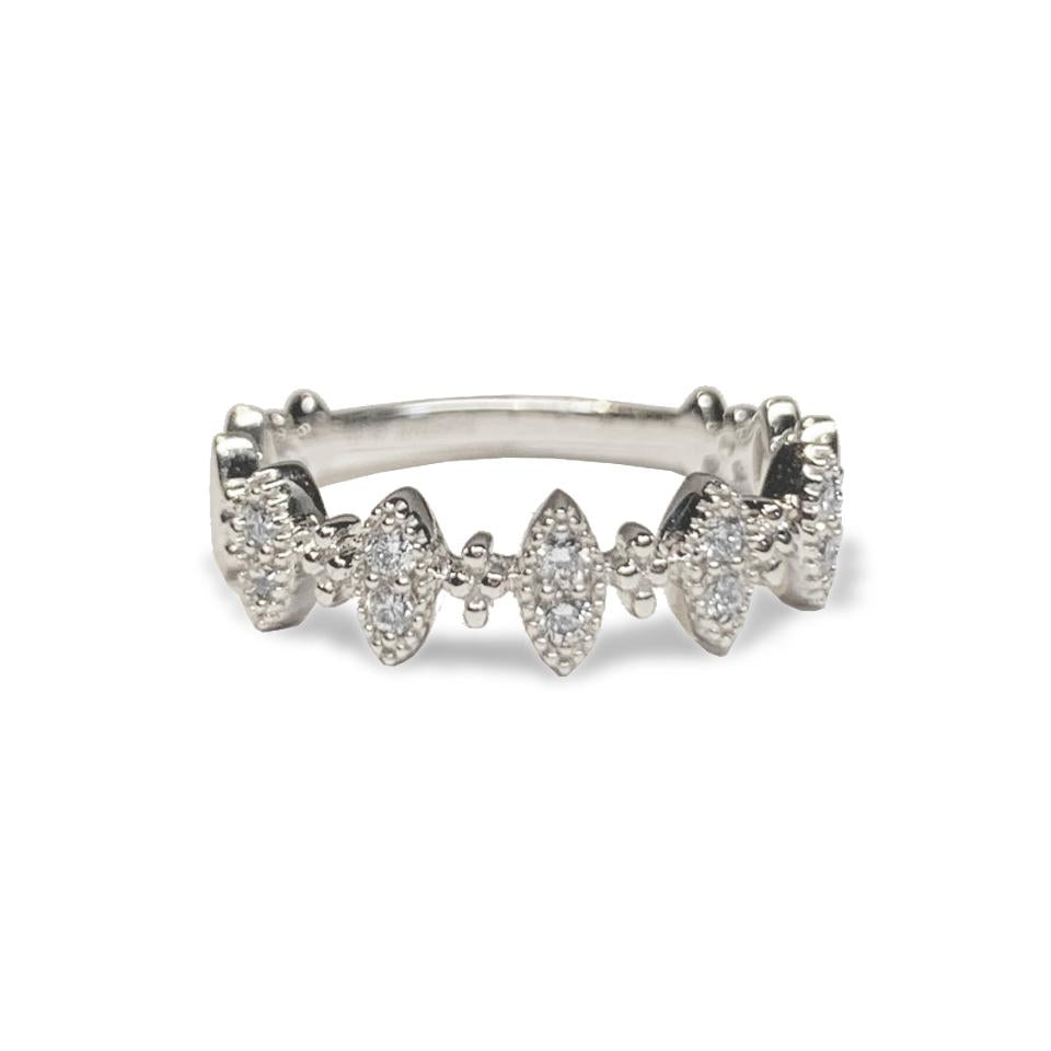 14k gold marquise milgrain diamond fashion ring SR45050
