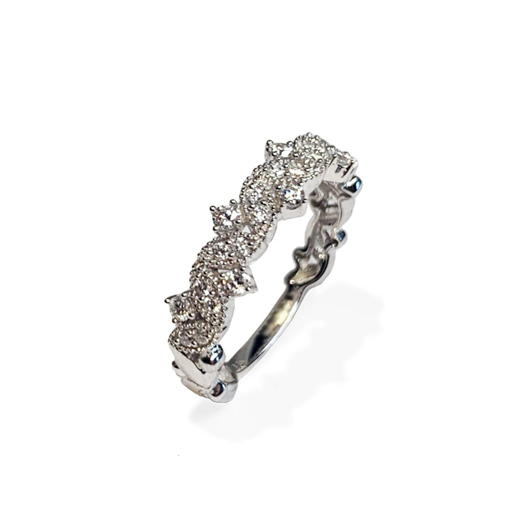 14k gold diamond fashion stack ring SR45052