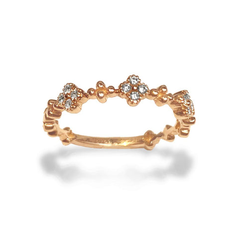 14k gold pink amethyst fashion stack ring MR4445PAM