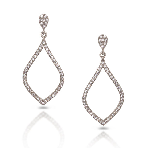 14k gold diamond shape pave diamond stud earrings ME24643