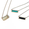 14k gold diamond turquoise horizontal bar necklace MN71681TQ