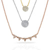 14k Pave triangle charm diamond necklace MN71517