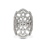 14k gold diamond shield fashion ring FR257