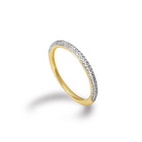 14k pave diamond stack ring wedding band LWS520W
